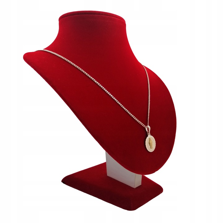 SREBRNY ŁAŃCUSZEK PANCERKA + MEDALIK MATKA BOSKA SREBRO PR. 925 + DEDYKACJA