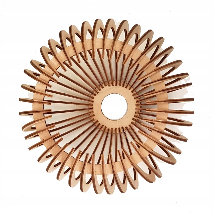 Klosz DREWNIANY do lamp na E27 LOFT KULA 40 drewno