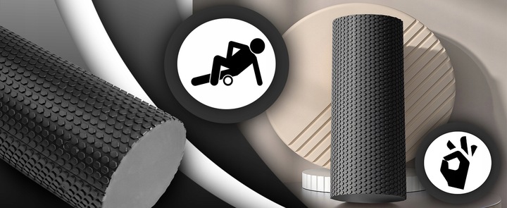 ROLLER DO MASAŻU ĆWICZEŃ ROLER CROSSFIT DUŻY 45,5x15,5CM WAŁEK