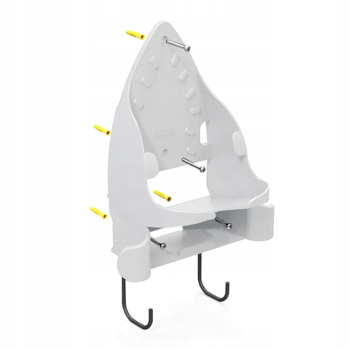 Uchwyt ścienny do żelazka i deski do prasowania, wieszak IRONIX biały