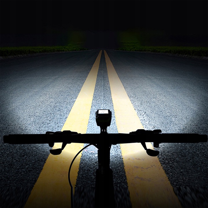 MOCNA Lampka Rowerowa Światło PRZÓD TYŁ na rower licznik rowerowy DZWONEK