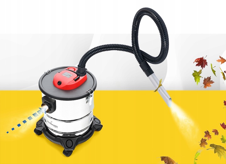 ODKURZACZ PRZEMYSŁOWY 2000W SUCHO DO KOMINKA GRUZU POPIOŁU DMUCHAWA