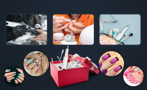 Mini Frezarka do Paznokci Manicure Zestaw 20000RPM