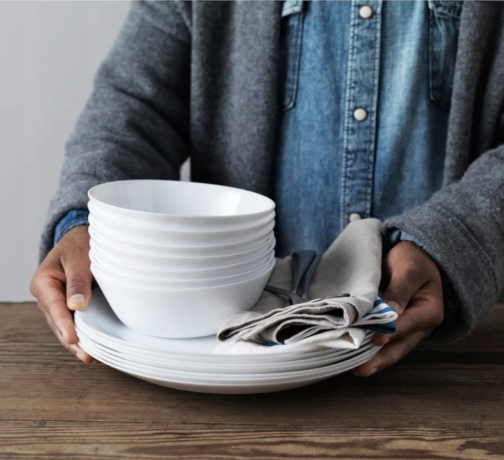 Serwis obiadowy Ikea OFTAST 18 szt miski talerze talerzyki
