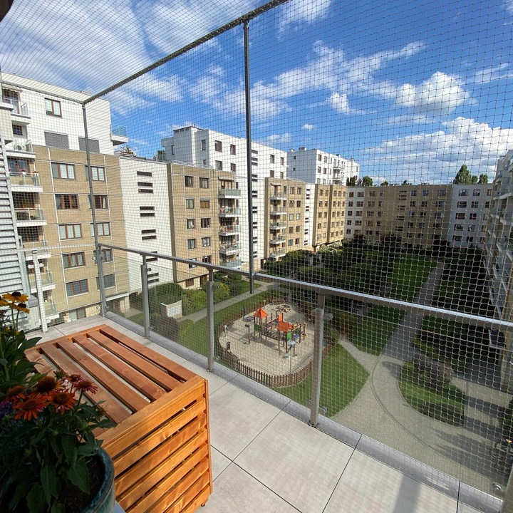 ZESTAW SIATKA NA BALKON DLA KOTA 3x2m Z DRUCIKIEM