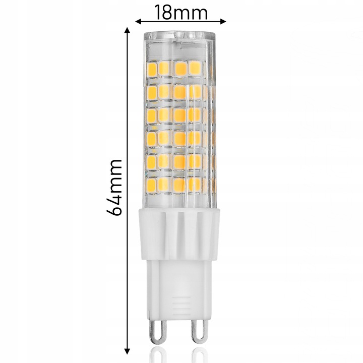 6X Żarówka LED G9 10W =85W ciepła neutralna zimna Premium LEDLUX nie