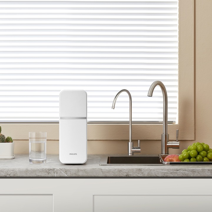 Przepływowy filtr do wody PHILIPS, filtr zmiękczający wodę, pod zlew +