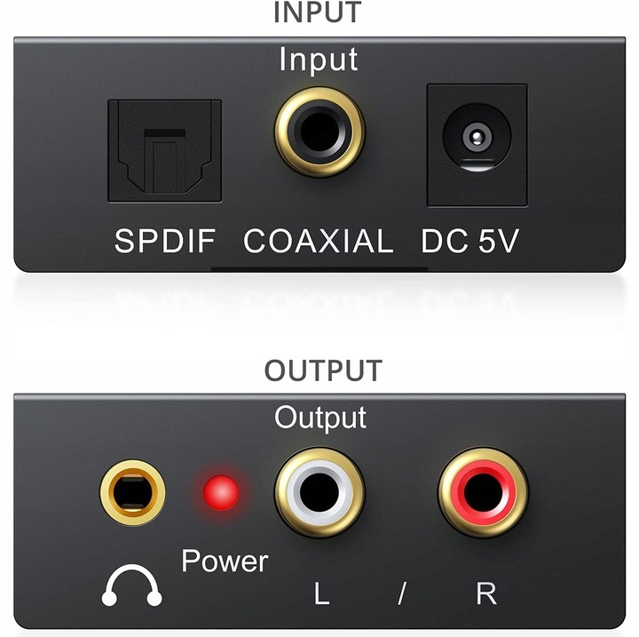 Optyczny Konwerter Coaxial Toslink RCA 2x CINCH