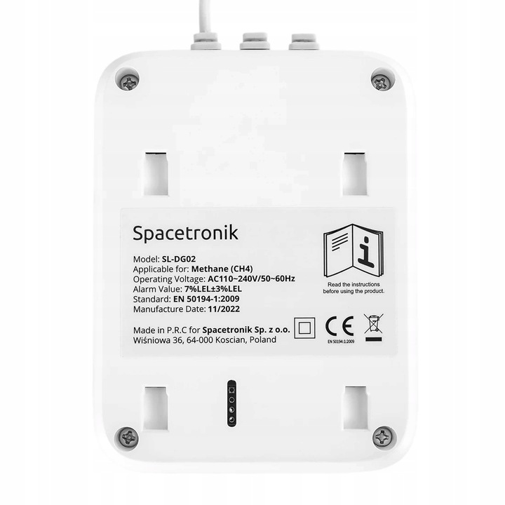 Inteligentny czujnik gazu ziemnego metan 85dB LPG Tuya WiFi Aplikacja