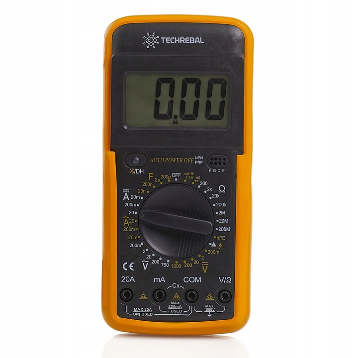 MULTIMETR MIERNIK NAPIĘCIA PRĄDU TECHREBAL DT9205A