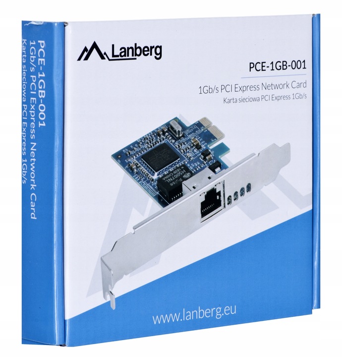 KARTA SIECIOWA ETHERNET LANBERG PCI-E 1X RJ45 1GB LOW PROF. GIGABIT
