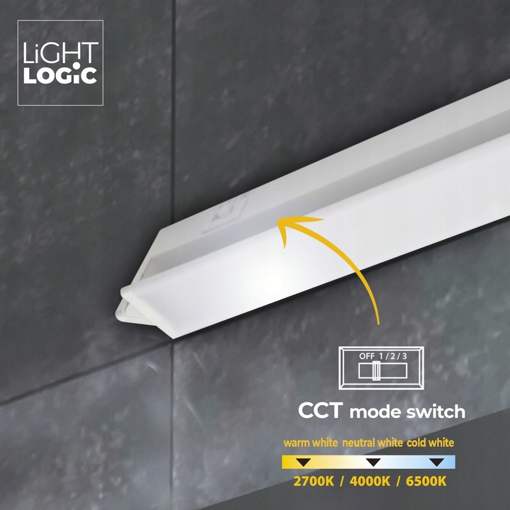 Oprawa podszafkowa listwa meblowa LL RILAK LED CCT 10W biała zmian