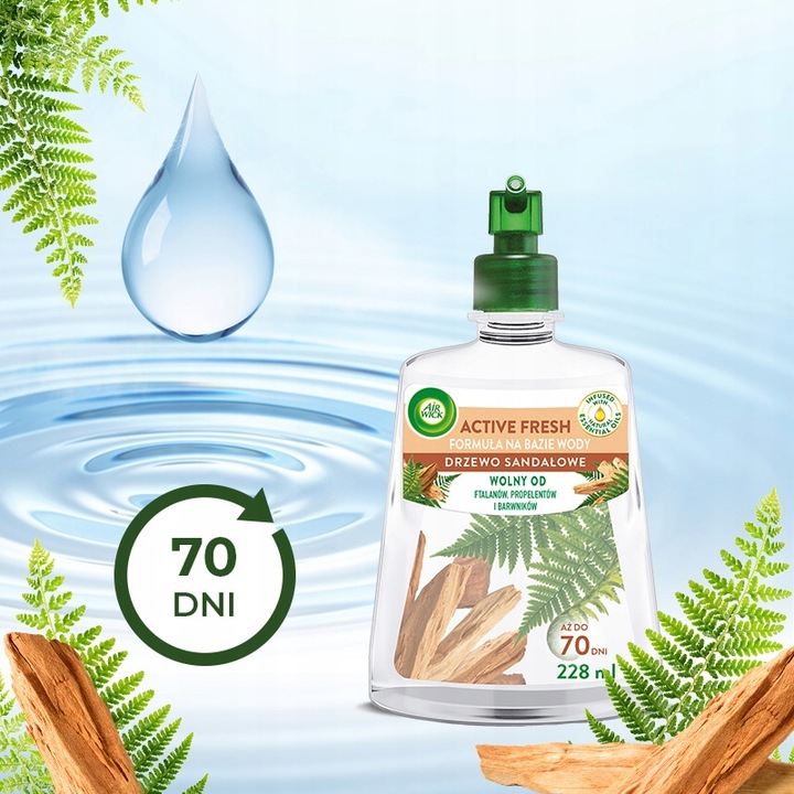Air Wick Active Fresh Wkłady Do Odświeżacza Powietrza Drzewo Sandałowe x3
