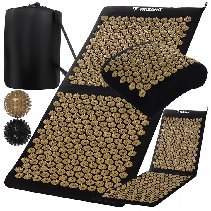 Mata do akupresury TRIZAND + 2 x piłka + poduszka masaż kręgosłupa RELAKS
