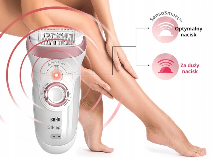 DEPILATOR BRAUN Silk-epil 9 GOLARKA DAMSKA TRYMER DO BIKINI TWARZY NÓG 5w1
