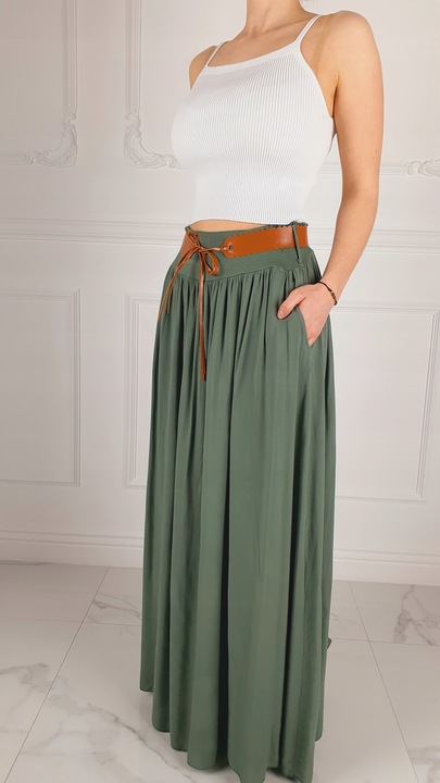 ZWIEWNA DŁUGA SPÓDNICA MAXI DO KOSTEK BOHO DAMSKA