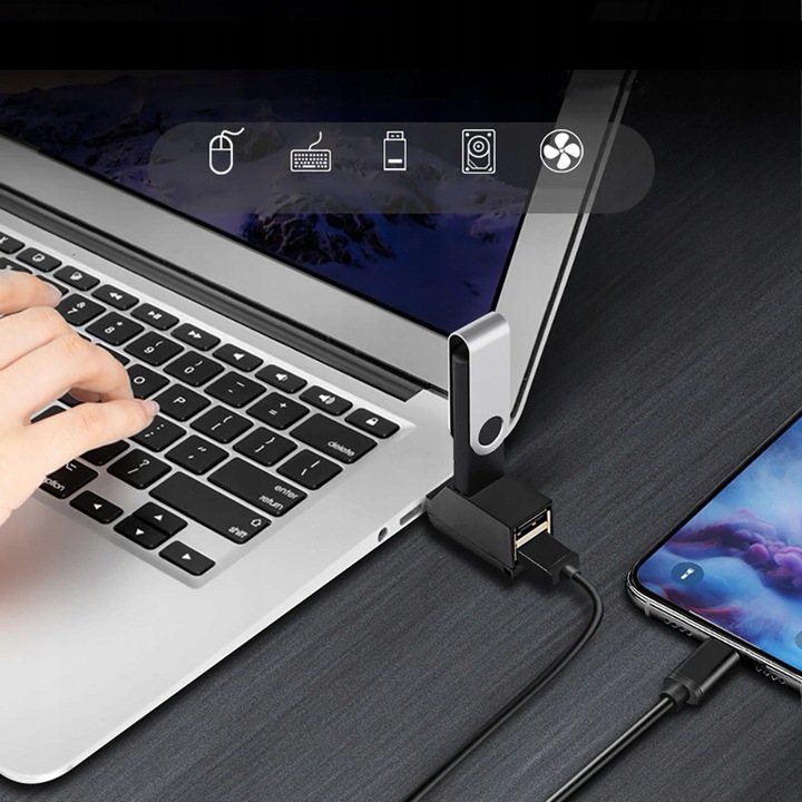 HUB USB ROZDZIELACZ 3 PORTÓW ROZGAŁĘŹNIK USB 3.0