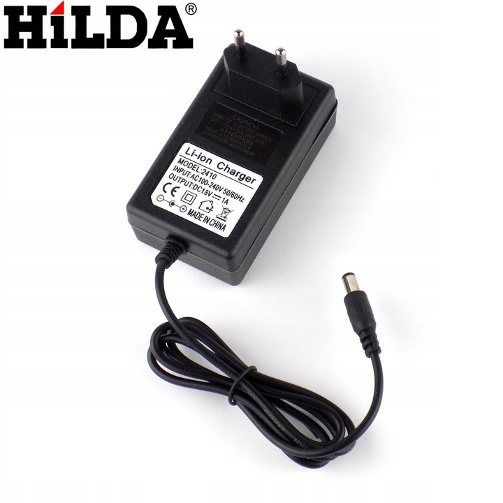 HILDA ŁADOWARKA ZASILACZ PIŁY WKRETARKI 21V 1A 21W WTYK 2.1/5.5 MM LED