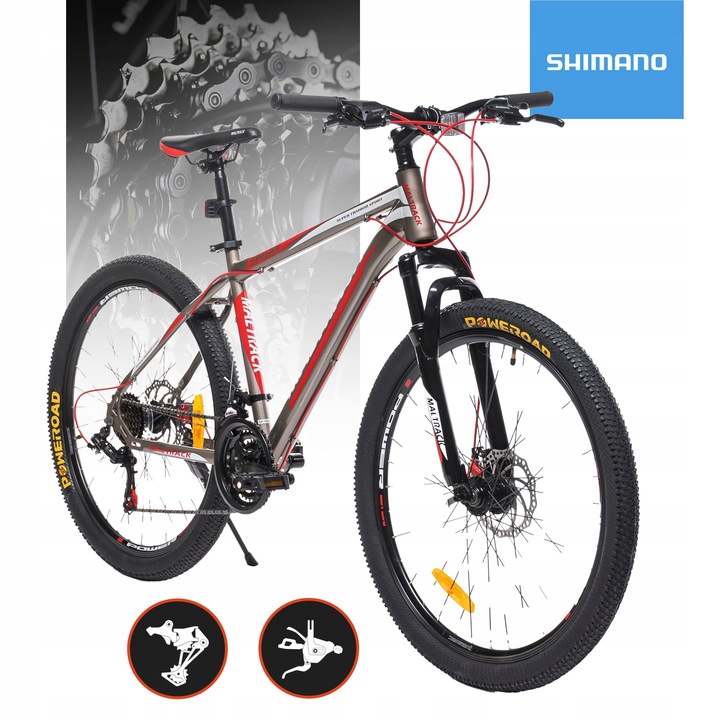 ROWER GÓRSKI MTB 26 SHIMANO 21 BIEGÓW SHIMANO 2 Tarcze RAMA 18" KOŁA 26"