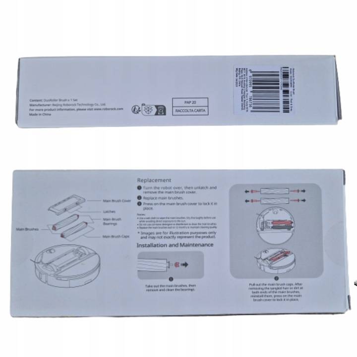 Oryginalna szczotka główna Roborock SDZS08RR do S8 Q5 Q8