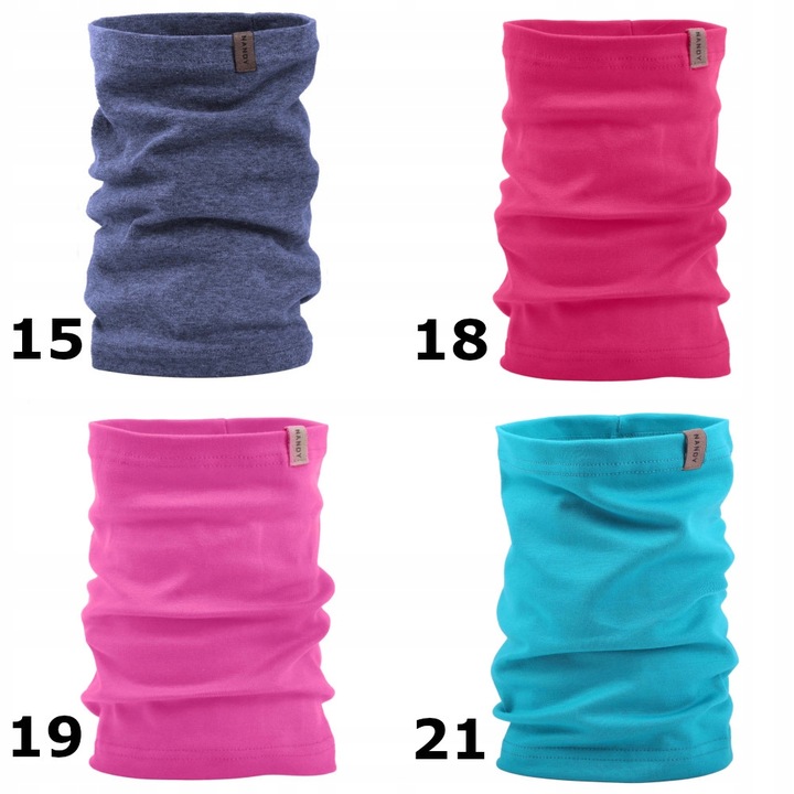 Komin NANDY Bawełniany Damski Męski Bawełna Cienki Wysoki Naturalny