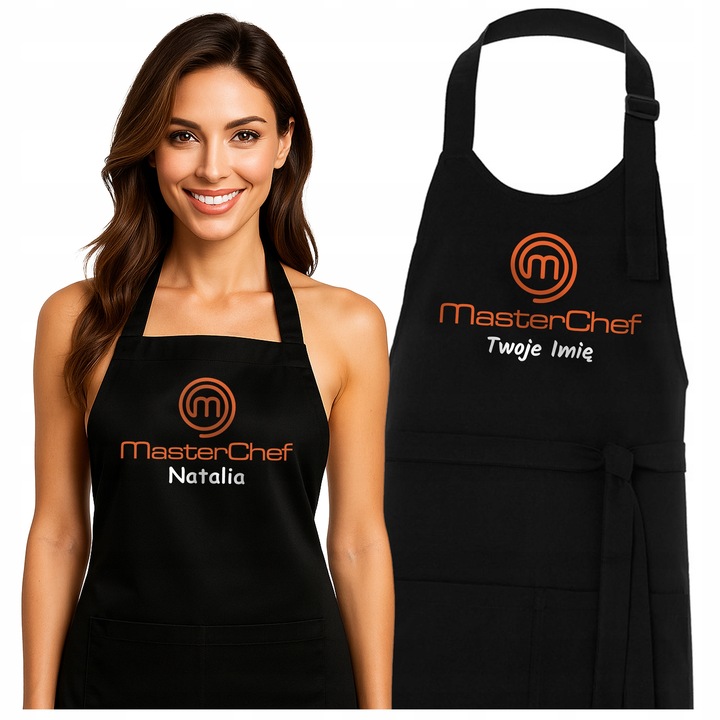 FARTUCH MASTER CHEF SZEF KUCHNI PREZENT DLA KOLEŻANKI KOLEGI DOWOLNE IMIĘ
