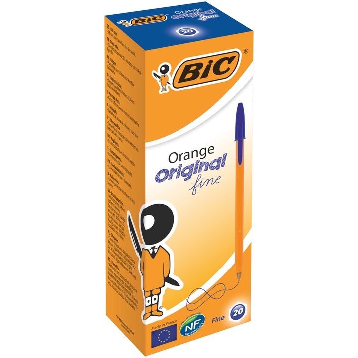 Długopisy tradycyjne BIC Orange niebieskie 20 szt.