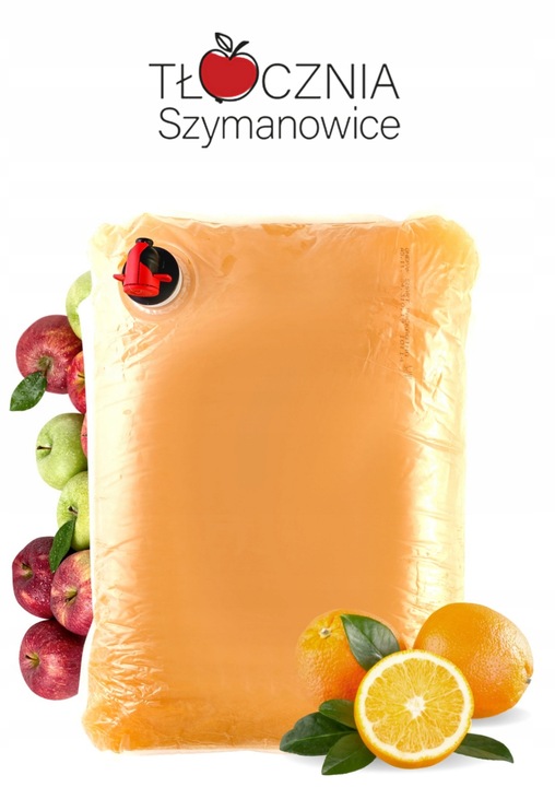 Sok z Jabłek i Pomarańczy 100% Tłocznia Szymanowice 5l NFC Sok Jabłkowy