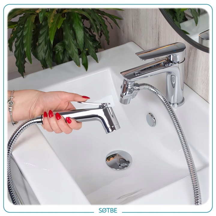 Zestaw bidetowy prysznic słuchawka wąż do baterii umywalkowej Bidetka