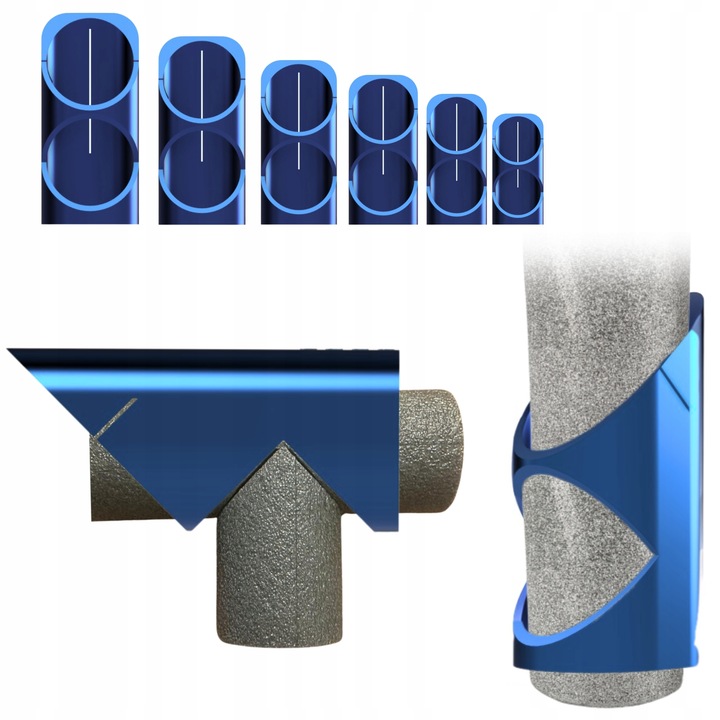 SZABLON DO DOCINANIA OTULINY IZOLACJI RUR ZESTAW 6 SZTUK