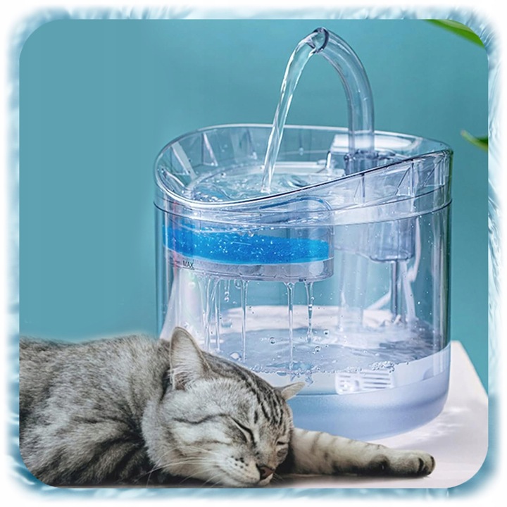 POIDEŁKO FONTANNA DLA KOTA PSA Poidło Automatyczne Miska 1,8L + Filtr