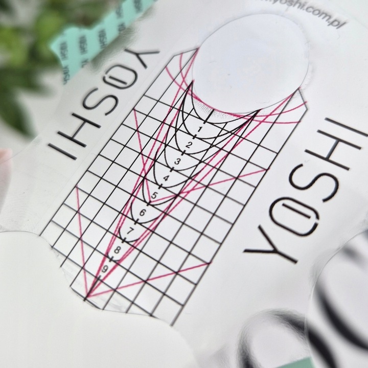 Yoshi Szablon Do Przedłużania Paznokci plastikowe formy Transparentne