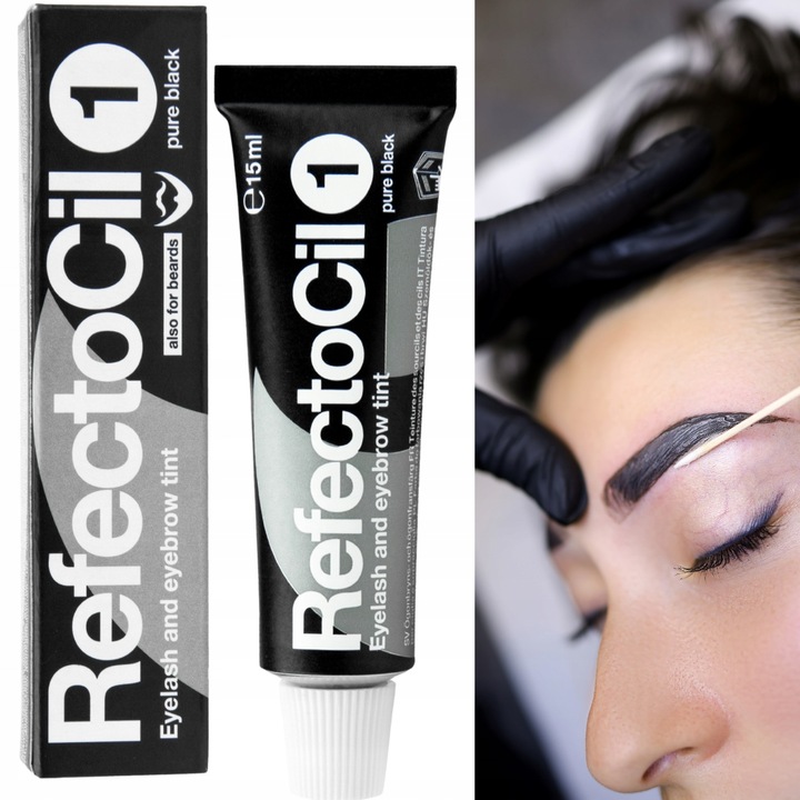 HENNA REFECTOCIL DO BRWI I RZĘS 15ml CZARNA 1.0. W ŻELU