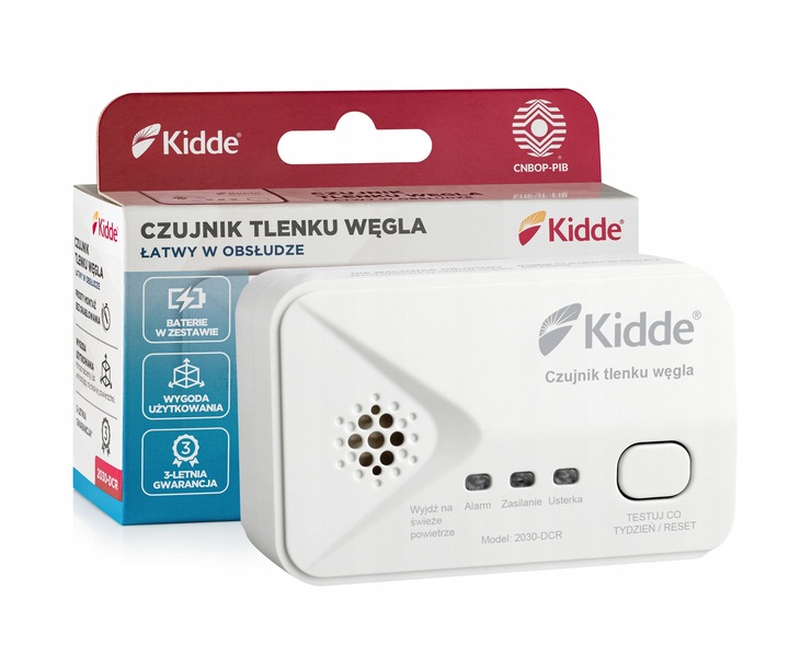 czujnik czadu ,detektor tlenku węgla KIDDE 2030-DCR dostawa gratis