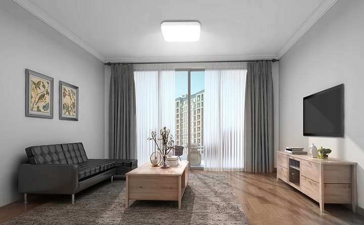 Lampa Sufitowa Plafon LED 24W 2400LM 23x23x5cm Natynkowy Biały