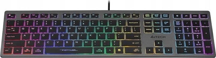 Klawiatura niskoprofilowa przewodowa A4TECH FSTYLER FX60H podświetlana LED