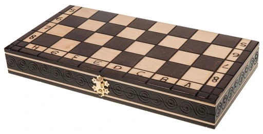 GRA 2w1 SZACHY - WARCABY M - DREWNIANE 35 x 35 cm