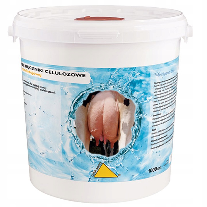 Ręczniki chusteczki do mycia wymion 1000szt wiadro