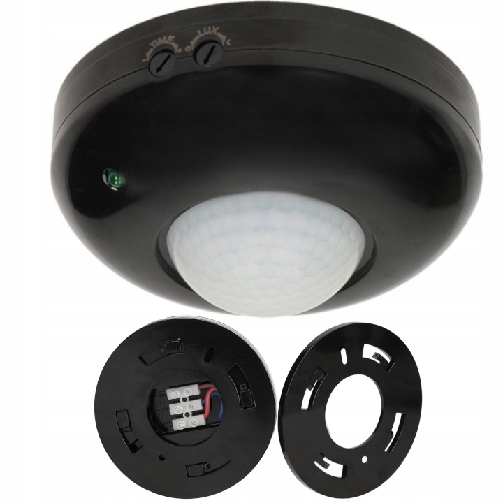 CZUJNIK RUCHU SUFITOWY ŚCIENNY ZMIERZCHU NATYNKOWY PIR LED CZUJKA