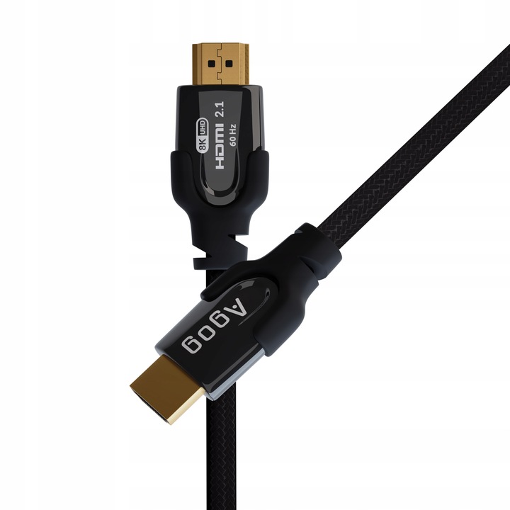 Kabel PRZEWÓD HDMI 2.1 MIEDŹ 8K 60HZ 4K 120Hz 48Gbps MOCNY UHS PRO do TV 2m