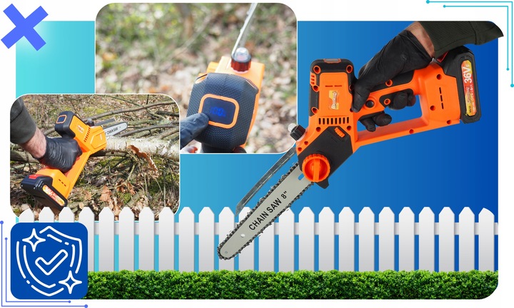 PIŁA AKUMULATOROWA ELEKTRYCZNA MINI 8" + DWA 2X AKUMULATORY 2.0Ah DO