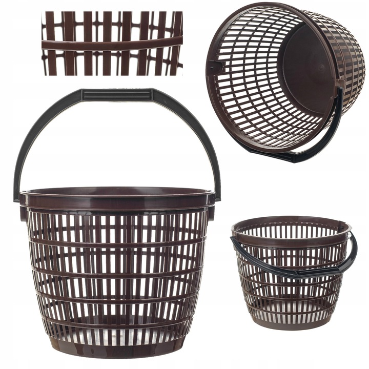 KOSZ KOSZYK NA GRZYBY ZIEMNIAKI WARZYWA OWOCE 12L DUŻY POJEMNIK UNIWERSALNY