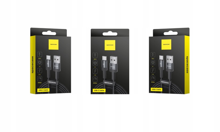 SPACECASE KABEL USB USB-C TYP-C QUICK CHARGE 3.0 200CM SZYBKIE ŁADOWANIE