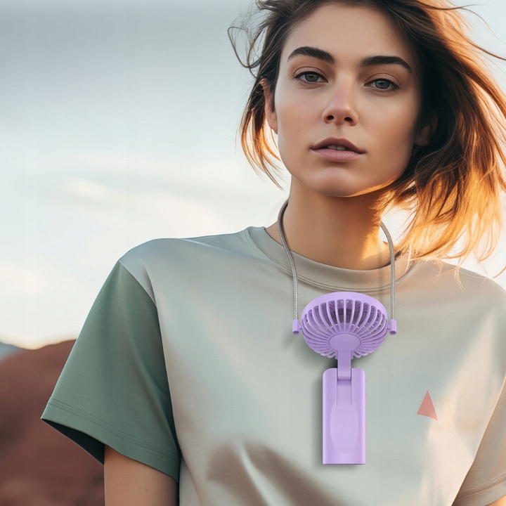 Wiatrak USB Cichy mini wentylator biurkowy ręczny 2400mAh TOPK K38