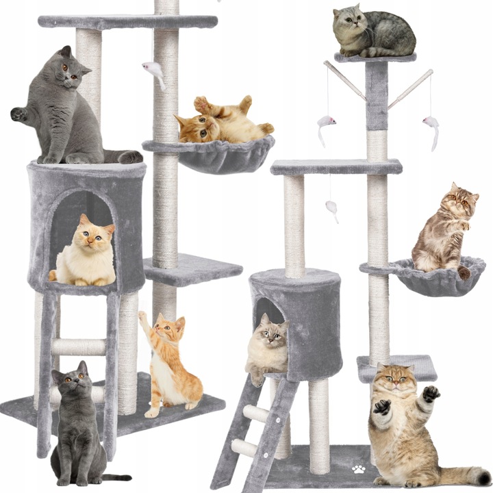 DRAPAK DLA KOTA WIEŻA LEGOWISKO DOMEK 5 POZIOMÓW