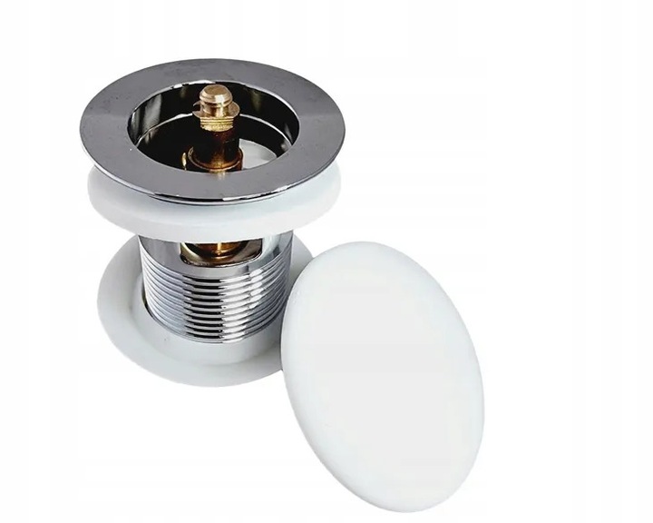 KOREK DO UMYWALKI CERAMICZNY Biały umywalkowy z przelewem