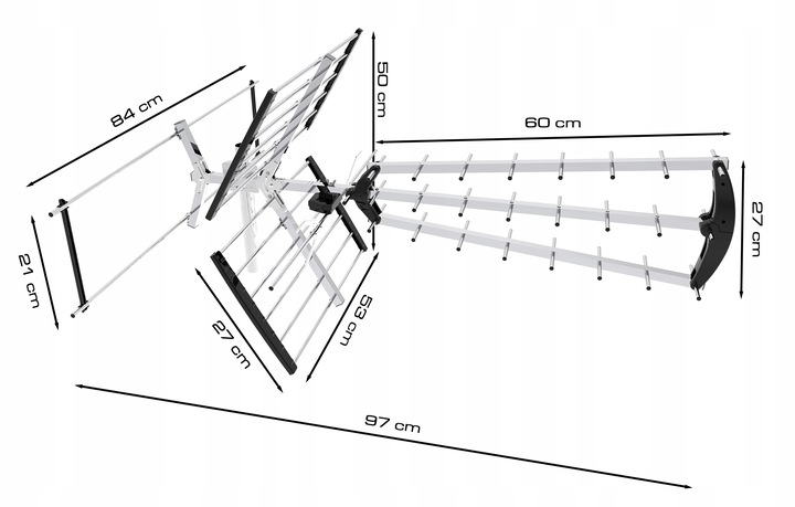 ANTENA DVBT2 DO TELEWIZJI NAZIEMNEJ COMBO 4K LTE MUX8 WZMACNIACZ ZESTAW 2TV