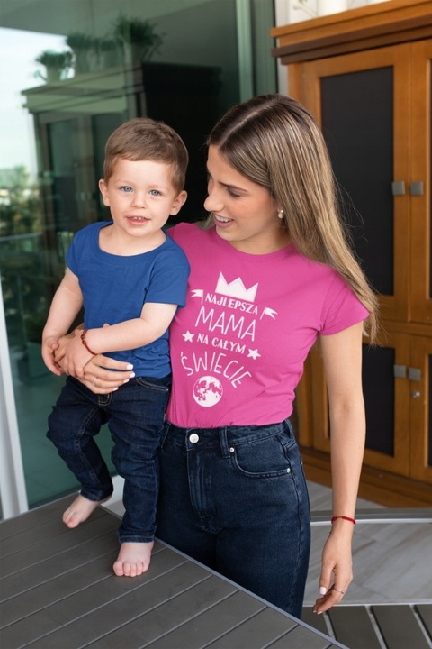 KOSZULKA DLA MAMY Z KUBKIEM NAJLEPSZA MAMA NA ŚWIECIE ZESTAW UPOMINKOWY 1+1