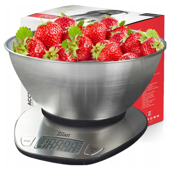 ELEKTRONICZNA PREZYZYJNA WAGA KUCHENNA 5KG MISA 2L