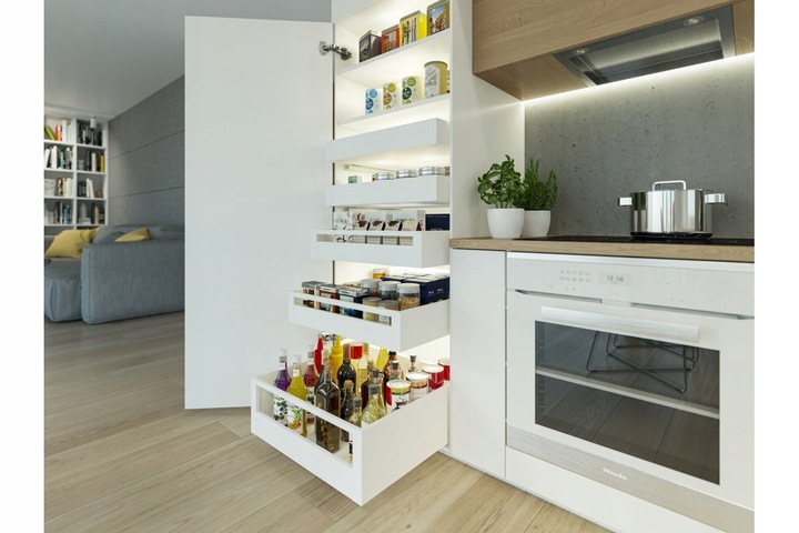 SZUFLADA GTV AXIS PRO 450C1 WYSOKA L450 H167 BIAŁA CICHY DOMYK WYSUW